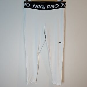 Nike Pro Large Dri-fit White Athletic Leggings